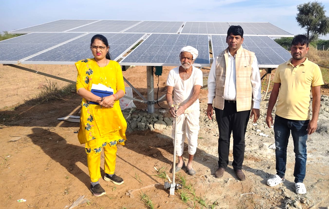 Farm solar array with local project team