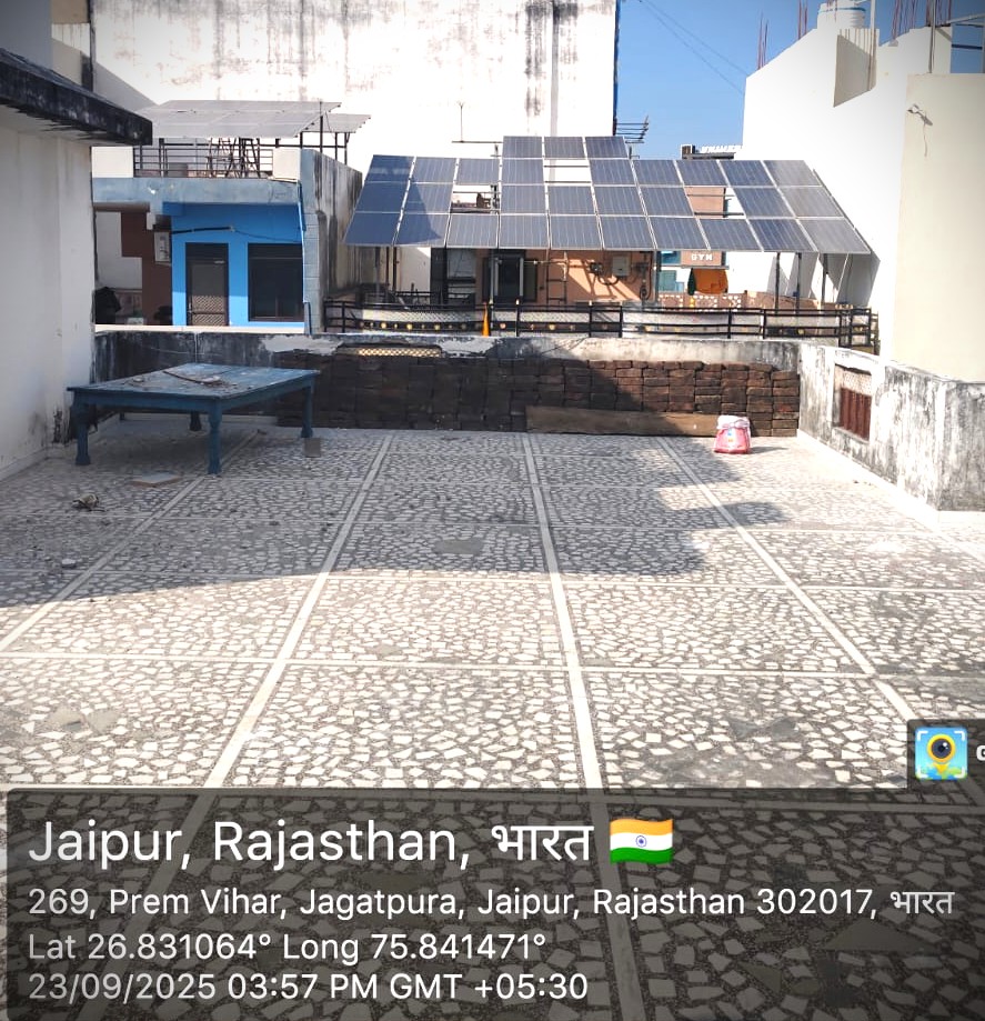 Home rooftop solar installation in Jaipur