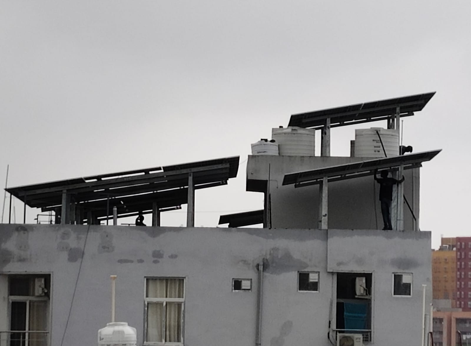 Rooftop solar panels installed on a home
